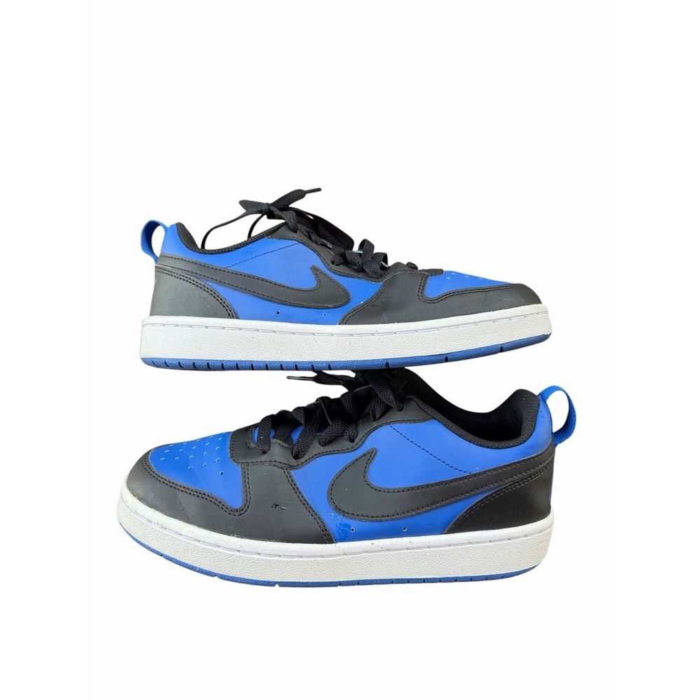 Nike Court Borough Low 2 Kids Sneakers Black Royal Blue  Size 5 Youth